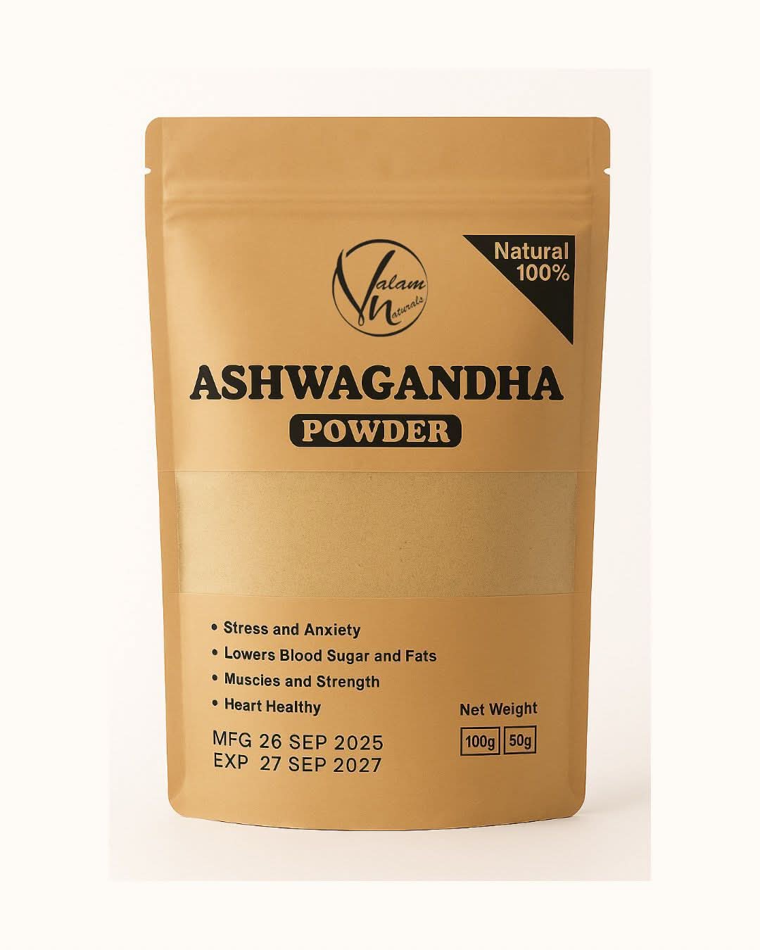 Organic Ashwagandha Powder: Stress Relief & Immunity Boost - Asm Veo #