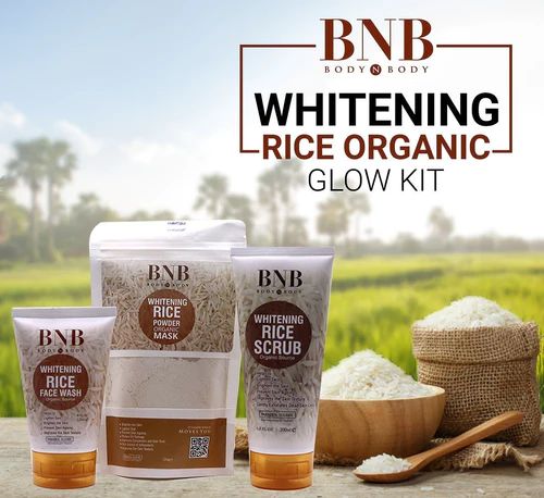 BNB Rice Extract Bright & Glow Kit | 3-Pack Skincare Set | Brightening & Anti-Aging Solution