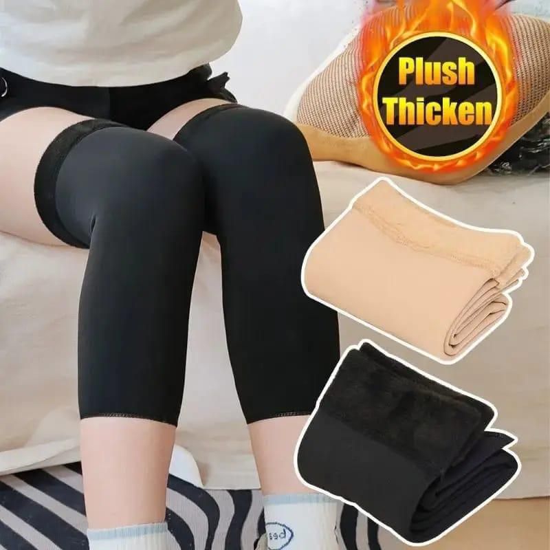Men Women Cold Proof Plush Socks Warm Leggings Knee Pad Non Slip Joint Injury Recovery Outdoor Sports Compression Winter